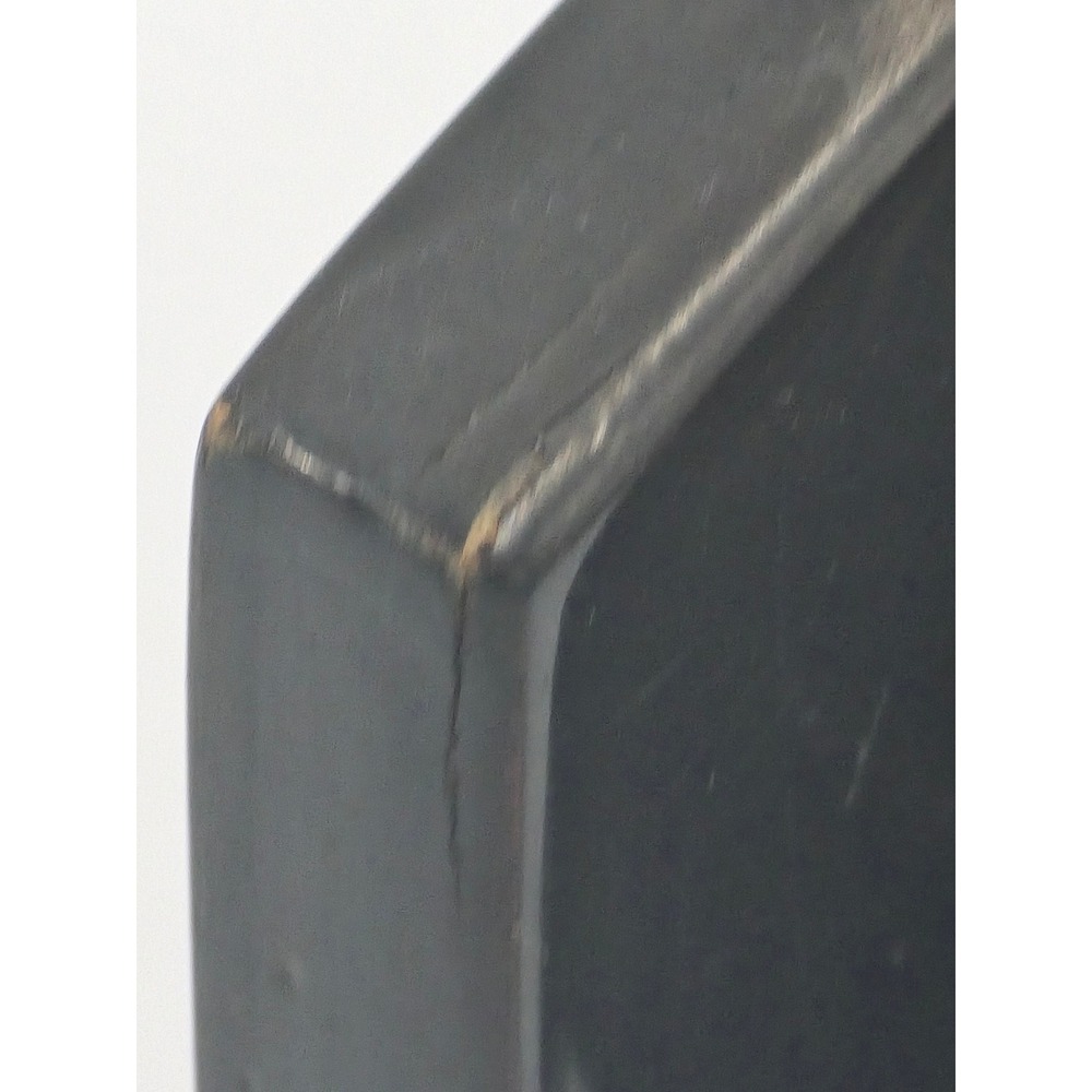 Vintage Black Lacquer Mother of Pearl Inlay 4 Panel Mini Table Screen Deer Crane - Picture 14 of 14